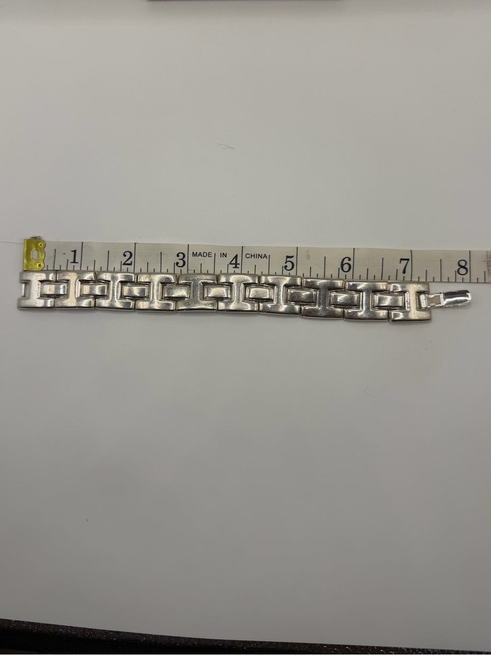Retro Silver Geometric Link Bracelet - Picture 6 of 9